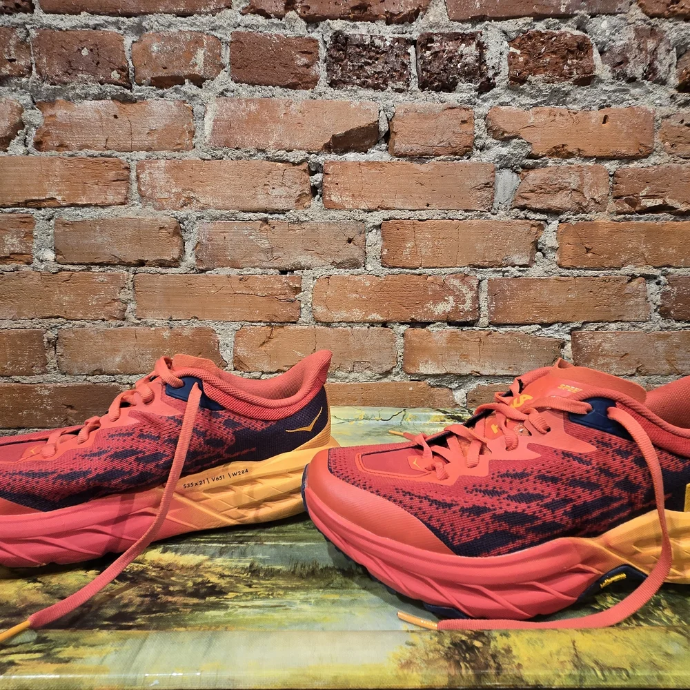 HOKA Trail Running Shoe in Red and Orange - Picture 4 of 7